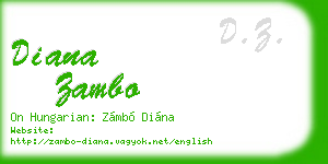 diana zambo business card